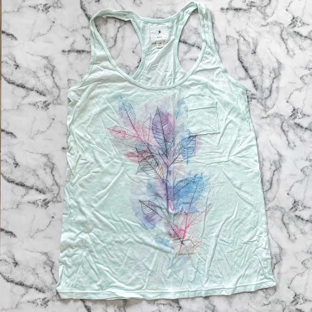 Forever 21 green tank top